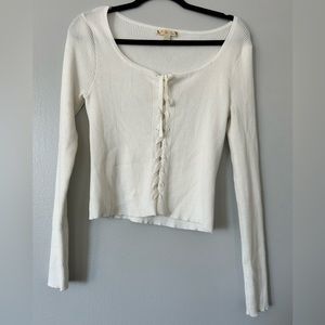 Lace-Up Front sweater